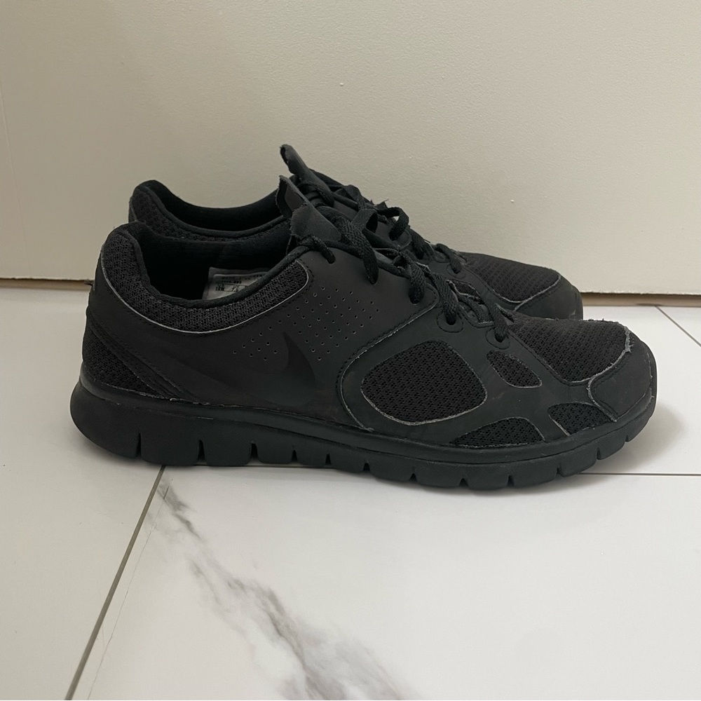 Nike ID Custom Solid Black Sneakers Shoes